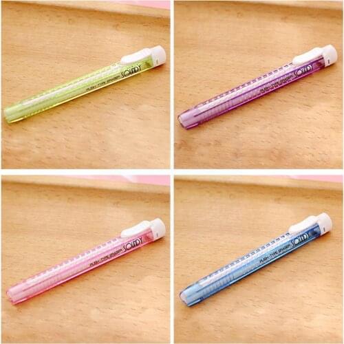 Creative Mechanical Pen-shaped Eraser Triangle Push-pull And School Easily Corners Erase Eraser Children Can Supplies