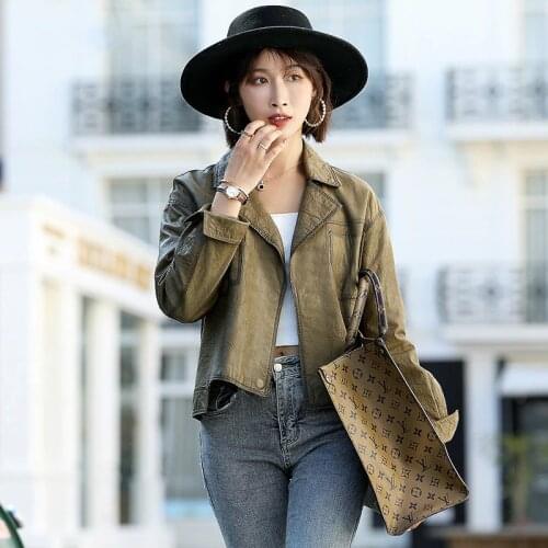 Leather Real 2021 Jacket for Women Korean Autumn Clothes Woman Genuine Sheepskin Coats High Quality Femme Veste TN1960