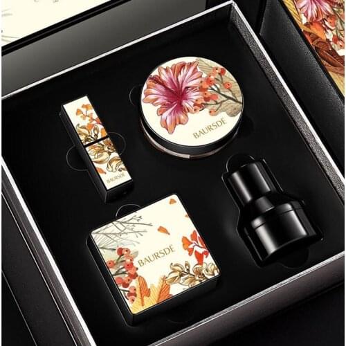 Makeup Facial Three-Piece Concealer BB Air Cushion Repair Volume Isolate Makeup Powder Lipstick Makeup