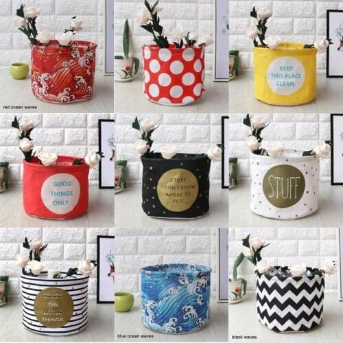 DIY small Laundry Basket For Toy Cartoon Storage Barrel Dirty Clothes Sundries Household Organizers Storage Basket folding bag