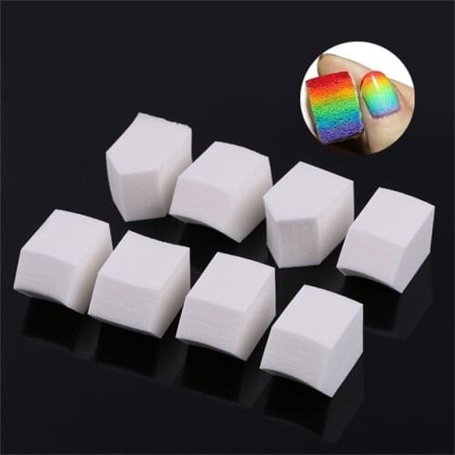 10pcs Soft Nail Gradient Sponge Multifaceted Fitted Nails Art Transfer Coloring Stamping DIY Polish Gel UV Tool