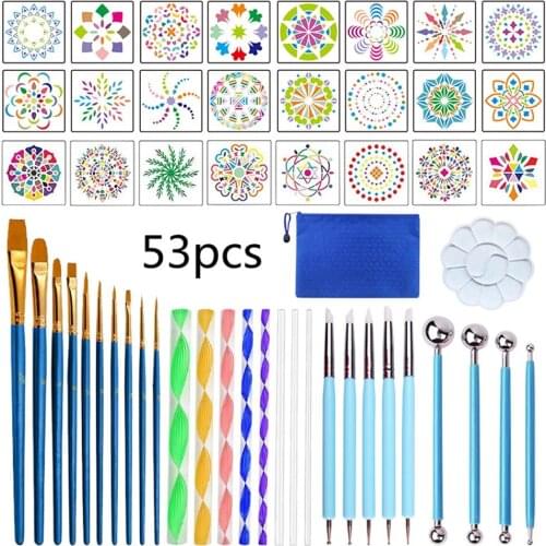 Mandala Dotting Tools Set for Painting Rocks Pottery Portable Multifunction Embossing Dot Kit Dotting Tool Set Handwork