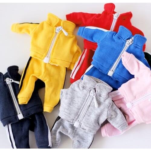 New Obitsu 11 Sportswear Outfit With Zipper, Red Yellow White Cute Bjd Doll Clothes Accessories For Ob11,Ymy,Ddf,Gsc,Body9 1/12