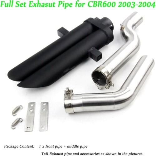 Motorcycle Stainless Steel Full Set Link Exhasut Muffler Pipe Lossless installation for Honda CBR600/cbr600rr 2003 2004
