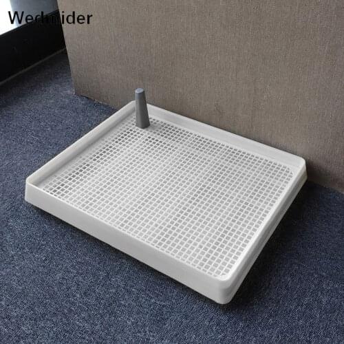 Portable Pet Toliet Training Plastic with Pillar Toilet Mat Training Potty Dog Pad Tray Toilet Training Urinary Trainer Pee Pad