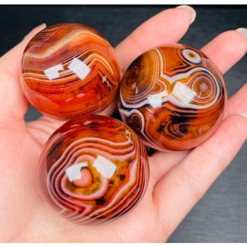 Natural Silk Agate Sphere Mineral Crystals Gemstones Reiki Healing Home Decoration