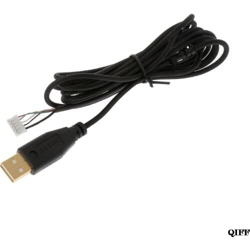 Drop Ship&Wholesale Gold Plated Durable Nylon Braided Line USB Mouse Cable Replacement Wire For Razer Deathadder APR28
