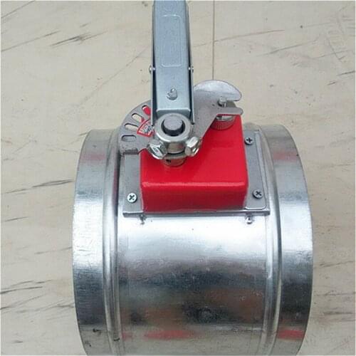 Manual Air Damper Valve Duct Valve 70 Degree for Smoke Exhaust Ventilation System 250/300/400mm Fireproof Galvanized Steel Sheet
