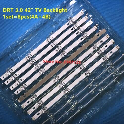 New 8PCS/set LED Backlight Strip For 42LB5800 42LB5700 LC420DUE 42LB3910 LG INNOTEK DRT 3.0 42 inch A B 6916L-1709A 6916L-1710A