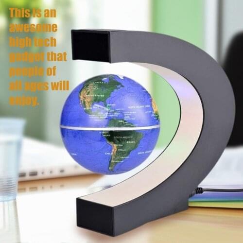 LED Night Light Lamp World Map Magnetic Levitation Floating Globe Home Electronic Antigravity Novelty Ball Birthday Decoration