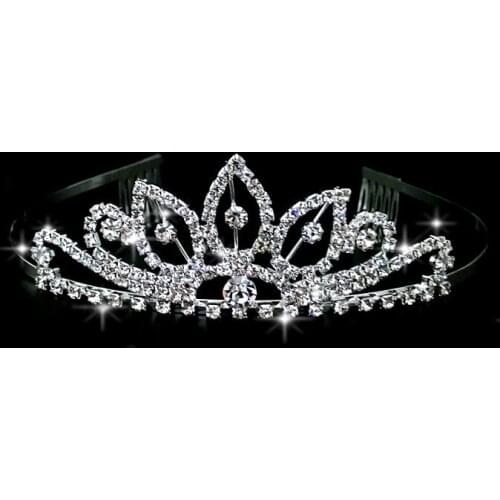 Wedding Party Prom Pageant Quinceanera Birthday Crystal Rhinestone Tiara and Crown for Brides Girls Children Lady Women YW389