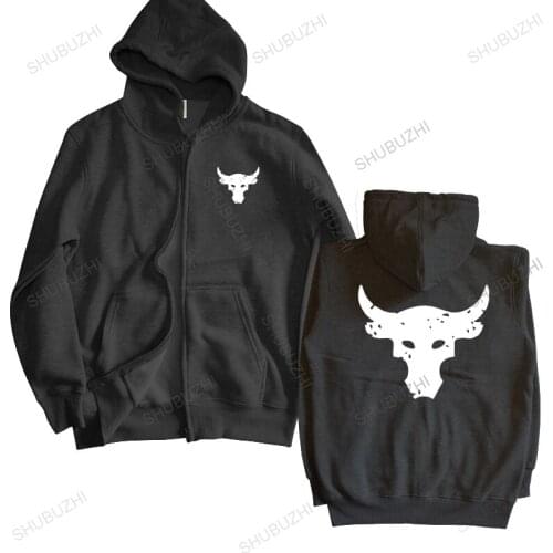 Brand fall winter hoodie Dwayne Johnson Brahma Bull Tattoo brand hoodie warm jacket new arrived coat men brand hoodie