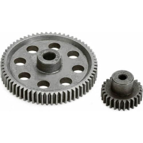 High-Strength Steel Differential Metal Main Motor Gear 64T+26T For 94107 94170 94123 1/10 HSP RC Motor Pinion Car Accessories