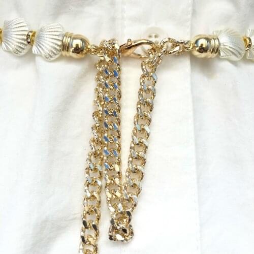 Faux Pearl Dress Belt Apparel Accessories Beautiful And Romantic Fancy Design Clasp Women Waistband Shellfish Chain