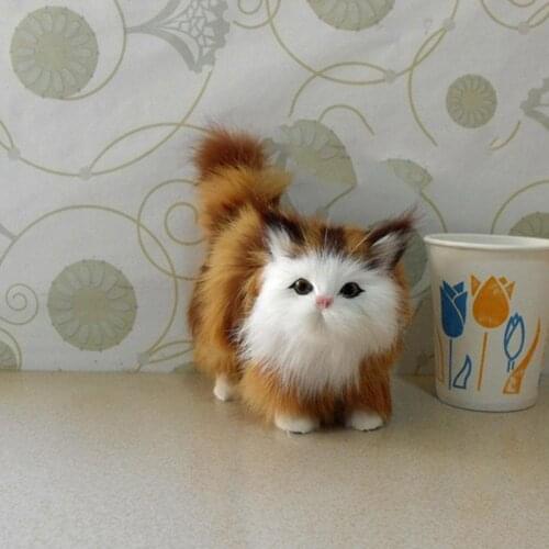 1Pc Cute Plush Catmodel Cat Lovely Simulation Stuffed Birthday Cat Soft Doll For Kids Toys Plush Gifts Children Toys F3J2