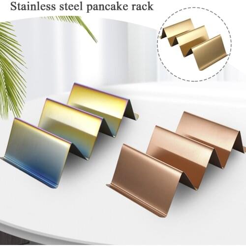 1 Pc Taco Holder Plate Fried Food Cooling Drain Tray Rack Pancake Shelf Pizza Pie Display Burrito Stand Kitchen Tool