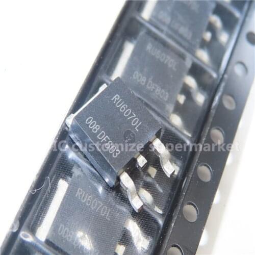 10PCS/LOT NWE RU6070L TO-252 60V 70A SMD Transistor