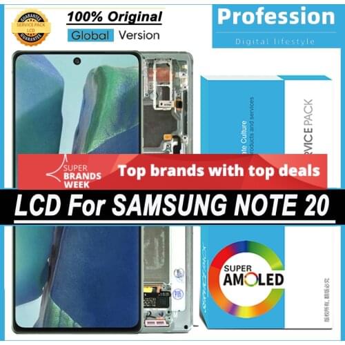 100% Original 6.7'' AMOLED Display for Samsung Galaxy Note 20 N980 N980F SN980F/DS LCD Touch Screen Digitizer Repair Parts