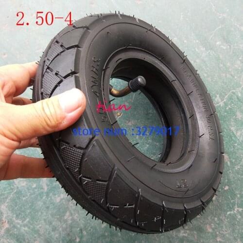 2.50-4 Tire + Inner TUBE tyre out tire For Gas & Electric Scooter Bike metal valve TR87 Scooter wheelchair wheel