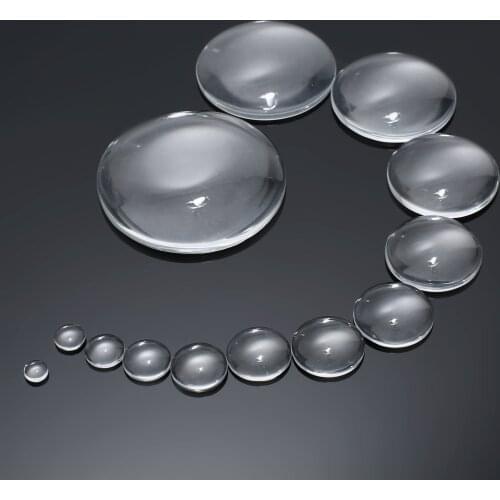 2pcs-200pcs Crystal Clear Round Cabochon Flat Back Glass Dome Tile Transparent DIY Jewellery Making Handmade 6mm-50mm