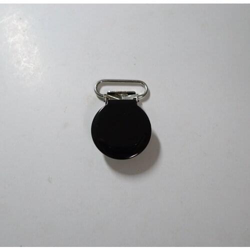25pcs 20mm 3/4" #1 BLACK COLOR Round Suspender Clips