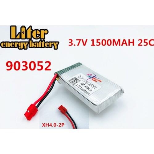 3.7V 1500mAh 903052 25c Lipo Battery For H11C H11WH HQ898B Remote control helicopter/Airplanes 3.7v Lipo batteries