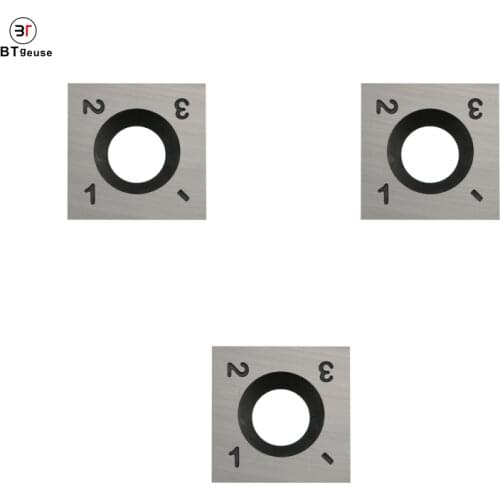 15mm (.59") Square Straight Carbide Insert Cutter(15mmX15mmX2.5mm)4-Edge for DIY Wood Lathe Rougher Turning Tools 3Pcs