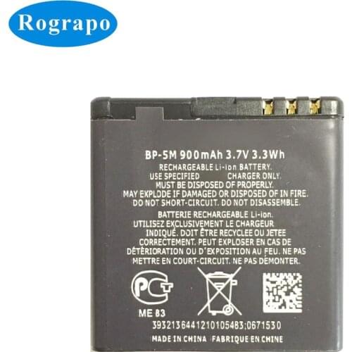 New 900mAh BP-5M BP 5M Battery For Nokia 5700 5610 5611 5710 5611XM 5700XM 5710 XM 6110 6200c 6220C 6220 6500S 7379 7390 8600