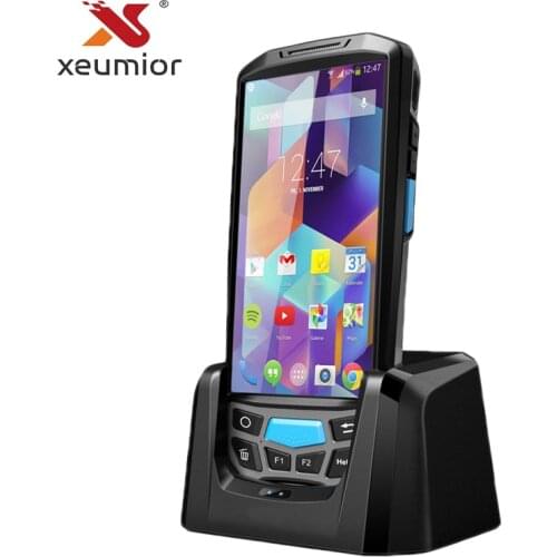 Android 7.0 4G Handheld Computer POS Data Terminal Collector Wifi Bluetooth UHF NFC RFID Reader PDA Barcode Scanner with Display