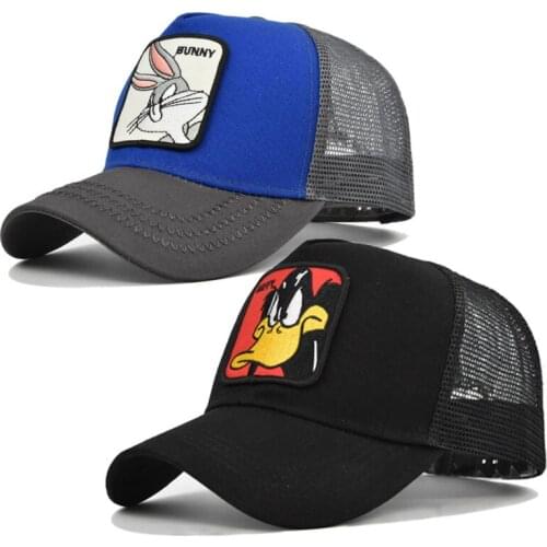 Brand Anime Cartoon Caps Women Men baseball cap Fashion Mesh Breathable Unisex Snapback Cap Dad Hat Summer Adjustable