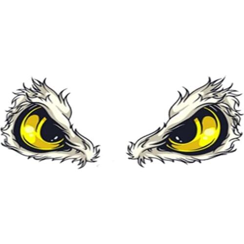 Personality Car Stickers Eagle Eyes Animal Accessories Car Window Cover Scratches Waterproof Car Stickers Styling Decal KK PVC