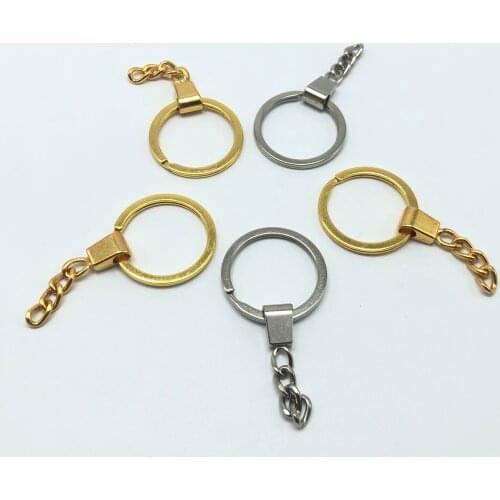 5pcs 30mm key chain with open ring and short chain key ring DIY key chain accessories for men and women