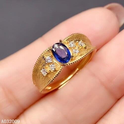KJJEAXCMY fine jewelry 925 sterling silver inlaid natural sapphire new ring fashion girls ring support test