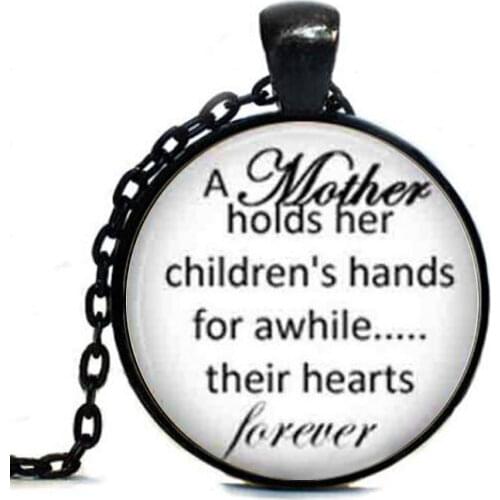 Mother child Tag quote, mother has her childrens hands jewelry, mothers day gift mom Tag