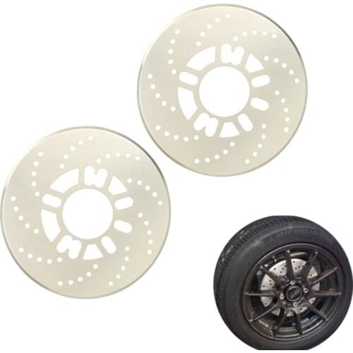 LEEPEE Automotive Wheel Disc Brake Cover Brake Rotor Cross Drilled Cover Car Disc Vehicle Decorative 1 Pair Aluminum Alloy