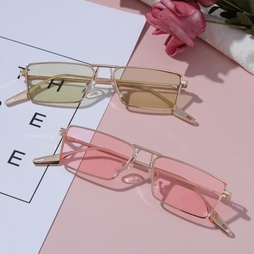 Metal Square Glasses Women Men Anti-Reflective Mirror Sunglasses Fashion Classic Men Out Door Sun Glasses