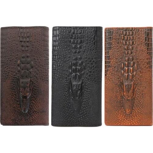 Mens 3D Alligator Wallet Bifold ID Card Holder Purse Case Long Clutch Billfold LX9F