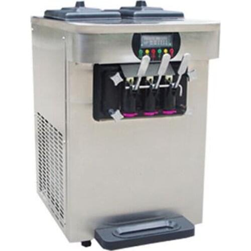 Electric soft ice cream machine soft serve ice cream machine with 3 flavor Air-cooling styel
