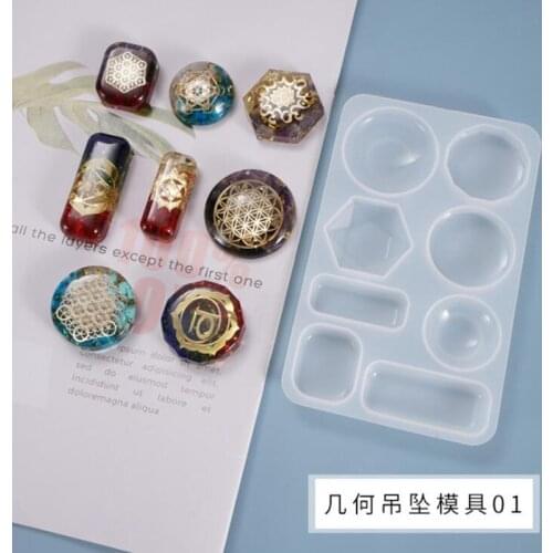 New transparent silicone mold resin geometric Charms pendant silicone mold For DIY handmade jewelry silicone mold