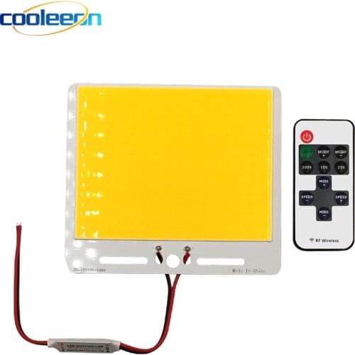 50W 12V LED Panel Light Board COB Bulb with Dimmer Warm Cool White DC12V Dimmable LED Lamp for Outdoor Camping Car Lighting DIY