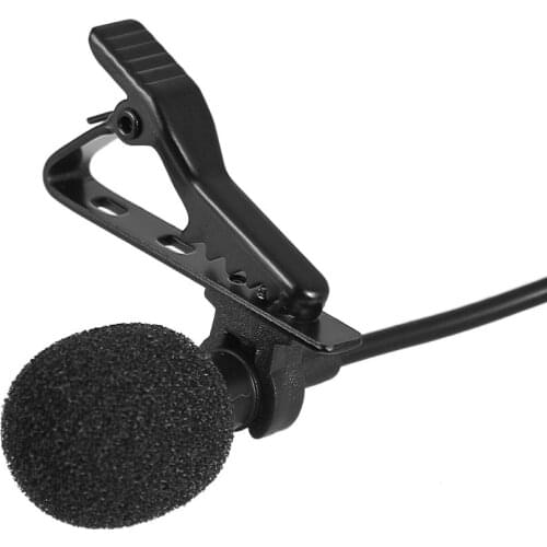 Flagsound Andoer Mini Portable Clip-on Lapel Lavalier Condenser Wired Microphone Smartphone DSLR Camera Meeting Interview Mic