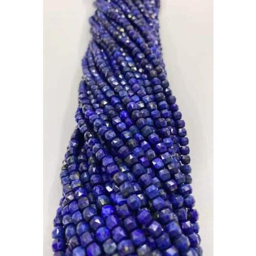 Natural green gold square corner cutting 4.5x4.5 cut gem jewelry semi-finished beads DIY boutique 38 cm long