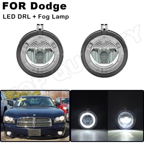 Fog Lamp Assembly For Dodge Avenger Charger Challenger Nitro Caravan Chrysler Pacifica Jeep LED Daytime Running Fog Light DRL