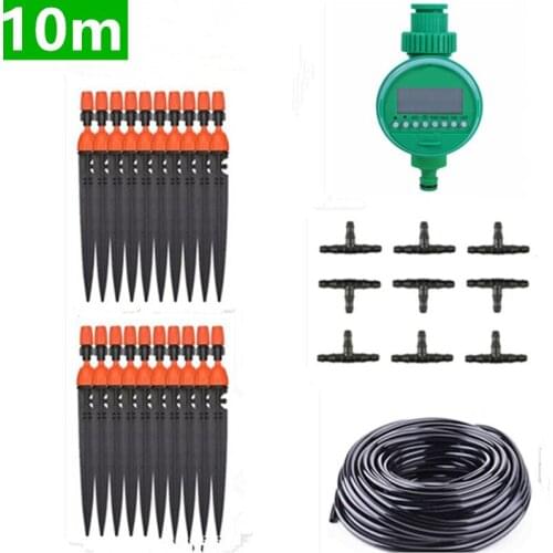 10m Misting Sprinkler Dripper With Water Timer Diy Micro Drip Irrigation Plant Self Watering Garden Water Irrigation Kits Bb09