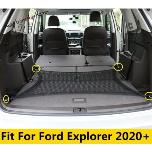 Car Rear Trunk Mesh Cargo Organizer Elastic Storage Luggage Net Trim Network Accessories Fit For Ford Explorer 2020 2021