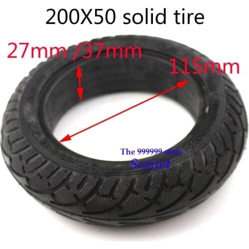 Electric Scooter Tyre 8" Scooter 200x50 27mm/37mm Tyre Inflation Electric Vehicle Aluminium Alloy Wheel solid tires