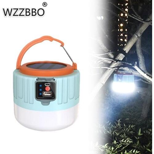 LED Camping Light USB Portable lighting Phone Charge Waterproof Outdoor Hiking Fishing olar Camping Lantern Rechargeable Lamp