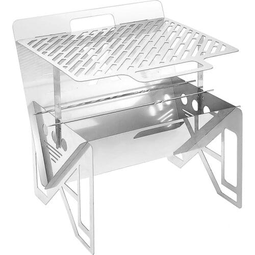 Outdoor Portable Single Barbecue Grill Stainless Steel Grill Small Outdoor Assembly Barbecue Grill