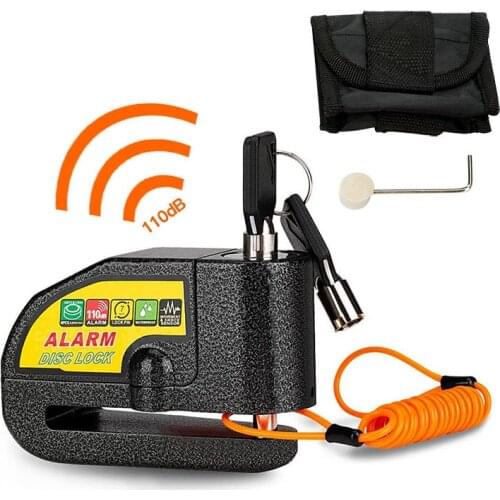 Waterproof Anti-Theft Bike Lock Moto Security Lock Vibration Alarm 110db Bicycle Motorcycle Alarm Bicycle Lock