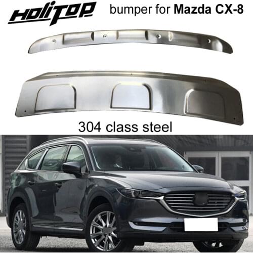 Skid plate bumper guard bumper protection bull bar for Mazda CX-8, 2pcs/set,304 class steel,guarantee quality,never rust forever